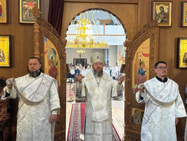 В главном храме епархии молитвенно встретили праздник Вознесения Господа Бога и Спаса нашего Иисуса Христа