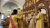 16-Архиепископ Амфилохий возглавил служение Божественной Литургии в главном храме Восточного Казахстана