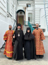 2-Архиепископ Амфилохий совершил Божественную Литургию в Знаменско-Абалацком Петро-Павловском женском монастыре города Семипалатинска