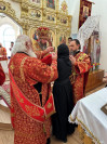 33-Архиепископ Амфилохий совершил Божественную Литургию в Знаменско-Абалацком Петро-Павловском женском монастыре города Семипалатинска