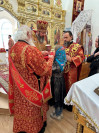 34-Архиепископ Амфилохий совершил Божественную Литургию в Знаменско-Абалацком Петро-Павловском женском монастыре города Семипалатинска