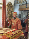 19-В Неделю о расслабленном архиепископ Амфилохий возглавил служение Божественной Литургии в Воскресенском кафедральном соборе города Семипалатинска