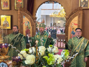 37-Неделя цветоносная. Божественная Литургия в Андреевском кафедральном соборе города Усть-Каменогорска