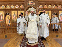 Навечерие Рождества Христова. Божественная Литургия в Андреевском кафедральном соборе города Усть-Каменогорска