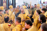 30-В воскресный день архиепископ Усть-Каменогорский и Семипалатинский Амфилохий сослужил митрополиту Александру за Литургией в храме Христа Спасителя города Алма-Аты