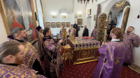 7-Архиепископ Амфилохий возглавил служение Всенощного бдения накануне третьего воскресения Великого поста