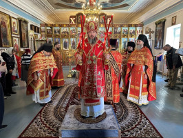 Божественная Литургия Пасхальным чином в Богородице-Рождественском храме города Усть-Каменогорска