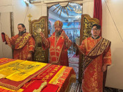 15-Божественная Литургия Пасхальным чином в Богородице-Рождественском храме города Усть-Каменогорска