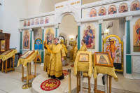 11-В день памяти первомученика архидиакона Стефана Управляющий Усть-Каменогорской и Семипалатинской епархии сослужил Главе Митрополичьего округа за Божественной Литургией в Михаило-Архангельском  храме Павлодара