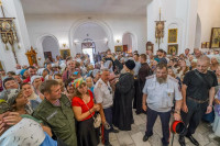 39-В первое воскресенье Успенского поста архиепископ Усть-Каменогорский и Семипалатинский Амфилохий сослужил митрополиту Александру за Божественной Литургией в Благовещенском кафедральном соборе Павлодара