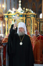 19-В завершение Светлой седмицы управляющий Усть-Каменогорской и Семипалатинской епархии сослужил митрополиту Александру за Литургией в Успенском соборе Астаны