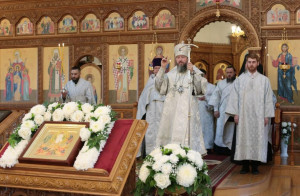 Архиепископ Амфилохий возглавил служение Всенощного бдения накануне праздника Преображения Господня