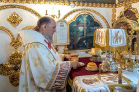 29-В праздник святителя Николая, архиепископа Мирликийского, управляющий Усть-Каменогорской и Семипалатинской епархии сослужил митрополиту Александру за Литургией в Никольском соборе Алма-Аты