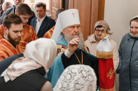 3-Управляющий Усть-Каменогорской и Семипалатинской епархии сослужил Главе Митрополичьего округа за Литургией в Феодоровской церкви Покровского монастыря города Уральска