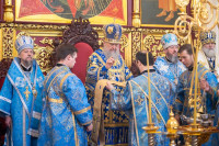 15-В праздник Феодоровской иконы Божией Матери архиепископ Усть-Каменогорский и Семипалатинский Амфилохий сослужил Главе Митрополичьего округа за Божественной Литургией в главном храме Южной столицы