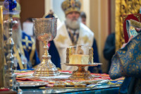 38-В праздник Феодоровской иконы Божией Матери архиепископ Усть-Каменогорский и Семипалатинский Амфилохий сослужил Главе Митрополичьего округа за Божественной Литургией в главном храме Южной столицы