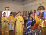 Архиерейское богослужение в Богородице-Рождественском храме Аблакетки