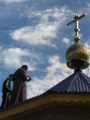 3-Освящение Креста на строящейся кладбищенской часовне в поселке Усть-Таловка