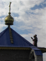 6-Освящение Креста на строящейся кладбищенской часовне в поселке Усть-Таловка