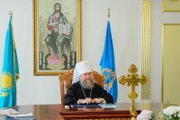 8-Епископ Амфилохий принял участие в заключительном в 2015 году заседании Синода Казахстанского Митрополичьего округа в Астане