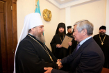 Встреча митрополита Александра и епископа Амфилохия с акимом Восточно-Казахстанской области. Завершилась перерегистрация православных приходов Усть-Каменогорской епархии