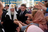 22-Предстоятель Русской Церкви совершил молебен новомученикам и исповедникам Казахстанским в Успенском кафедральном соборе г.Астаны